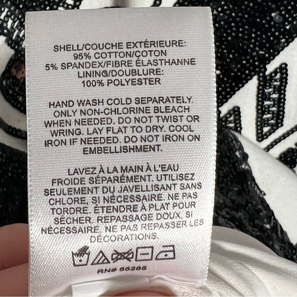 Express - Small - Cream, Black and Gold Metallic Sequin Dress - Picture 8 of 11